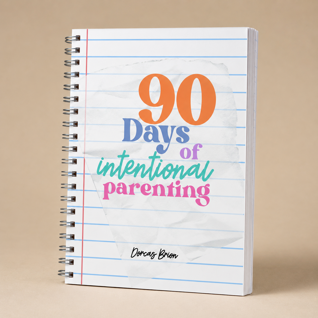 90 Days of Intentional Parenting guided journal cover mockup