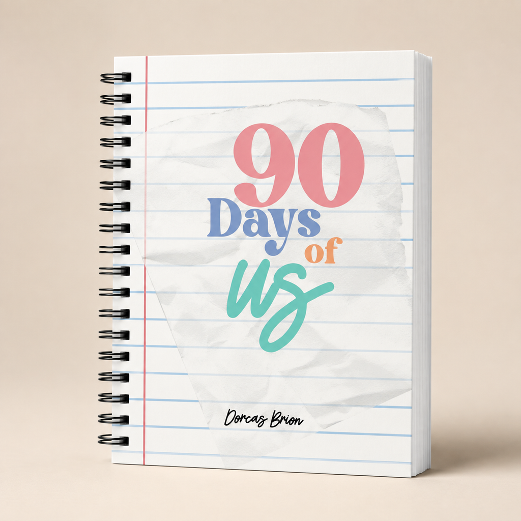90 Days of Us guided journal cover mockup