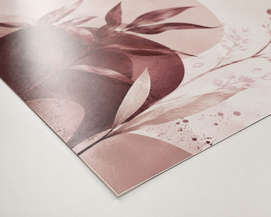 Close-up of the smooth semi-gloss finish on an A3 print